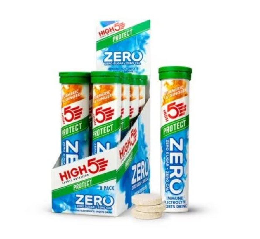 Zero protect drink tube 20 tabs, Turmeric & Ginger