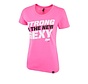 Womens Crew Neck. Strong is the new Sexy. Hot Pink. Maat -XS-