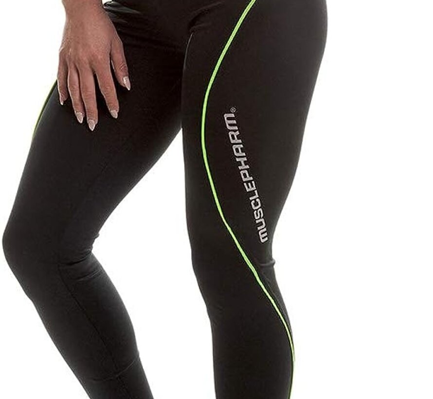 Detailed Tight Legging - Black-Lime Green - Maat -L-