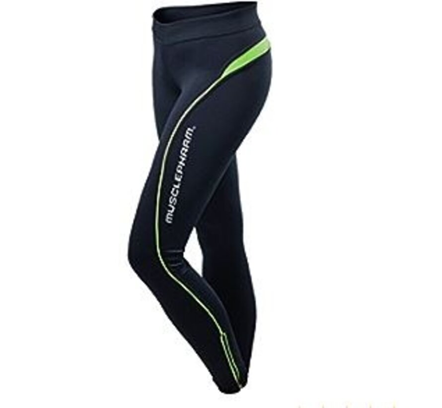 Detailed Tight Legging - Black-Lime Green - Maat -S-