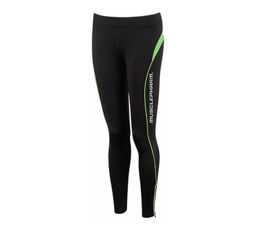 Detailed Tight Legging - Black-Lime Green - Maat -XS-