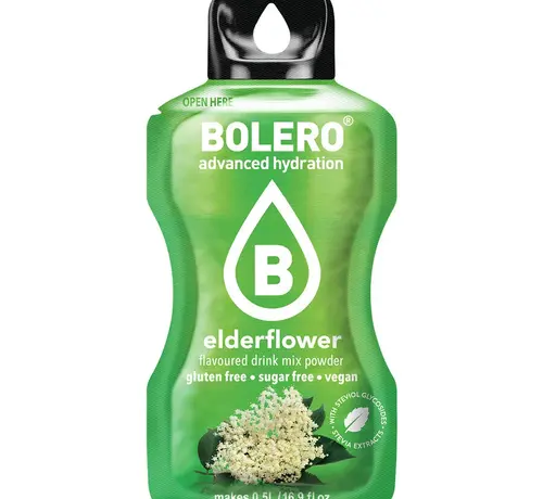 Bolero  Sticks (Sachets), smaak Elderflower (12x3 gram)