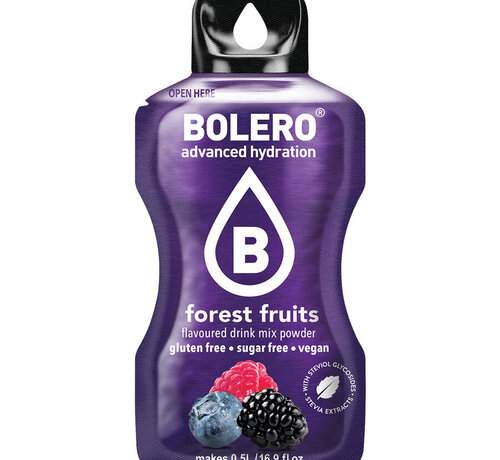 Bolero  Sticks (Sachets), smaak Forest Fruits (12x3 gram)