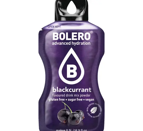 Bolero  Sticks (Sachets), smaak Blackcurrant (12x3 gram)