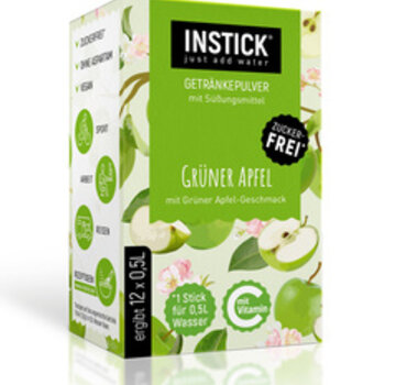 INSTICK Green Apple voor 12x0,5 liter suikervrije dranken. 12x2,5 gram