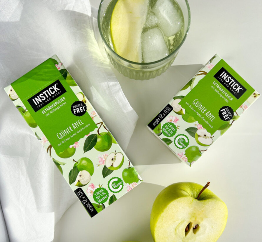 Green Apple voor 12x0,5 liter suikervrije dranken. 12x2,5 gram