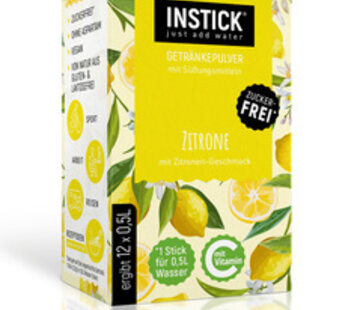 INSTICK Lemon voor 12x0,5 liter suikervrije dranken. 12x2,5 gram