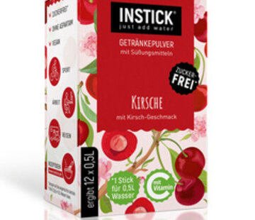 INSTICK Cherry voor 12x0,5 liter suikervrije dranken. 12x2,5 gram