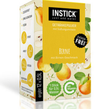 INSTICK Pear voor 12x0,5 liter suikervrije dranken. 12x2,5 gram