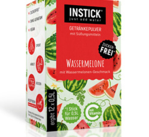 INSTICK Watermelon voor 12x0,5 liter suikervrije dranken. 12x2,5 gram