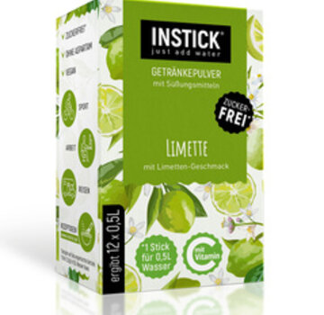 INSTICK Lime voor 12x0,5 liter suikervrije dranken. 12x2,5 gram