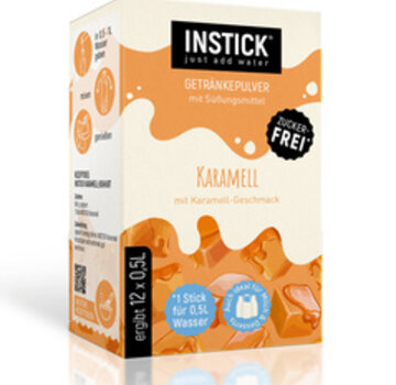 INSTICK Karamel voor 12x0,5 liter suikervrije dranken. 12x2 gram