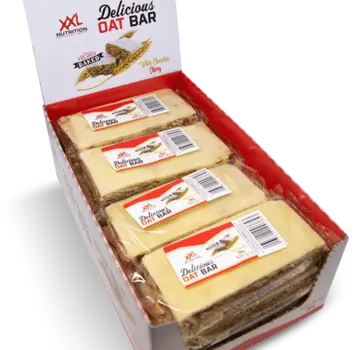 XXL  Delicious Oat Bar, witte Chocolade / Kers. 12x100 gram