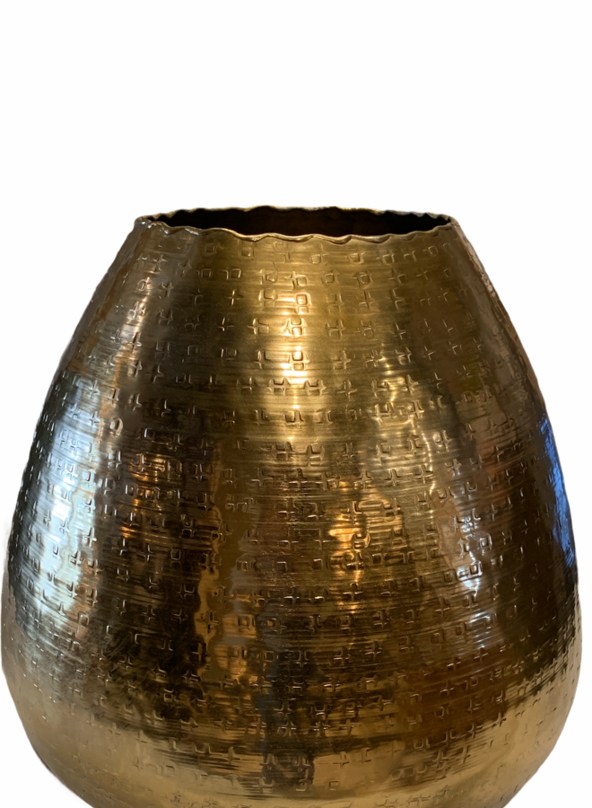 Vase alu raw bronze 32x32x29