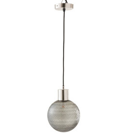 Hanglamp Bol Glas Zilver Large