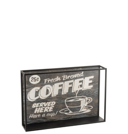 Decoratie Koffie Rechthoek Zwart Plat