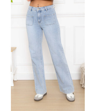 Wide Leg Jeans Pocket