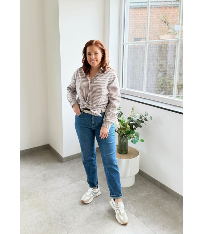 Blouse Stripe Soho Beige