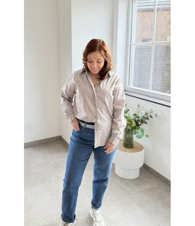 Blouse Stripe Soho Beige