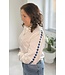 Blouse White Blue Heartline Broderie