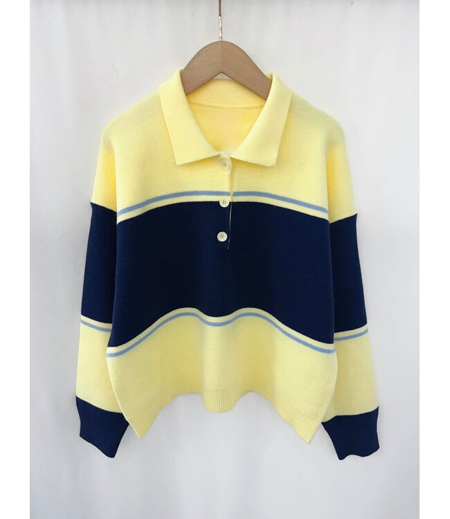 Polopull Yellow Navy