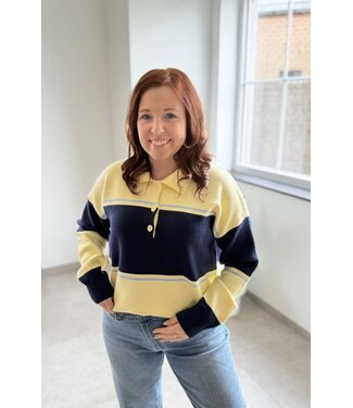 Polopull Yellow Navy