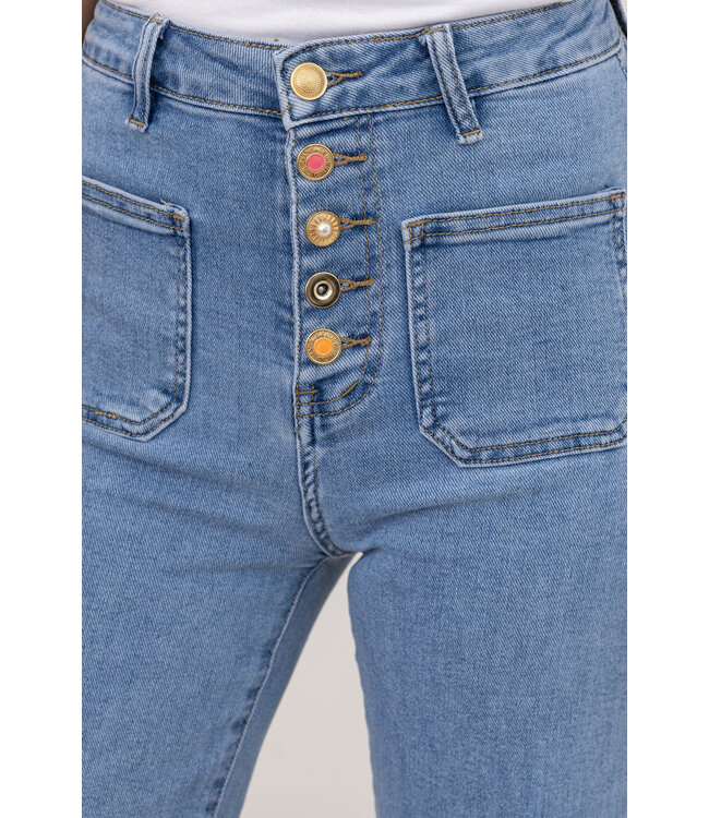 Jeans Colored Button