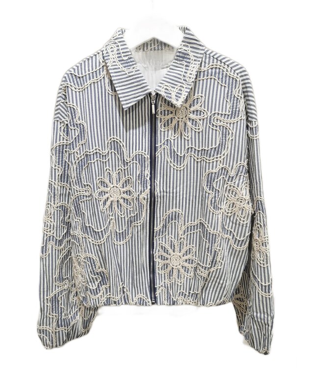 Bomberjas Stripe Flower