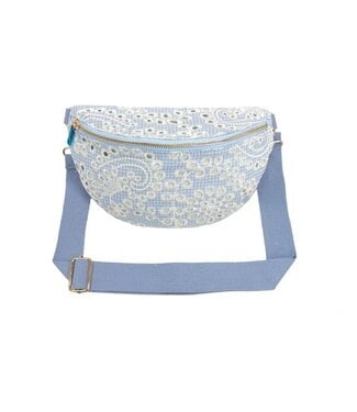 Crossover Tas  Broderie Light Blue