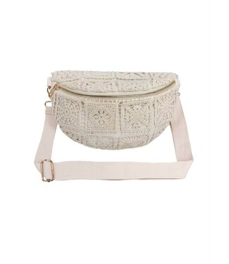 Crossover Tas Crochet Ecru