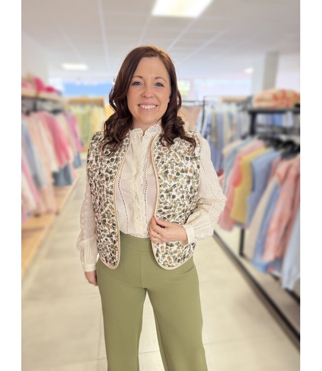 Gilet Flower Green