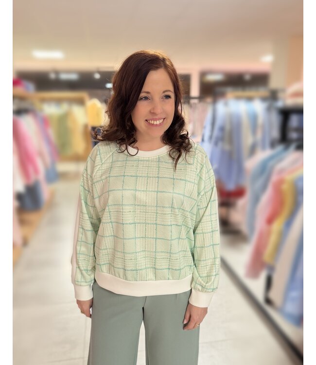 Pull Mint Carreaux