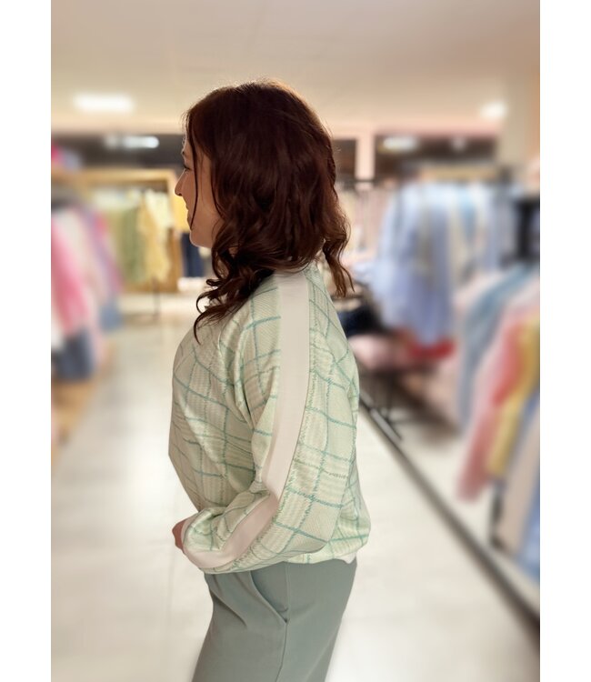 Pull Mint Carreaux