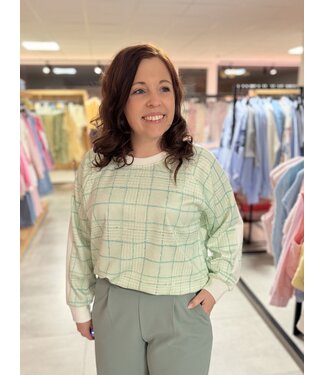 Pull Mint Carreaux