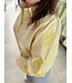 Blouse Stripe Flower Yellow