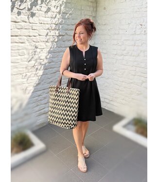 Ichi Ichi Linno Dress Black