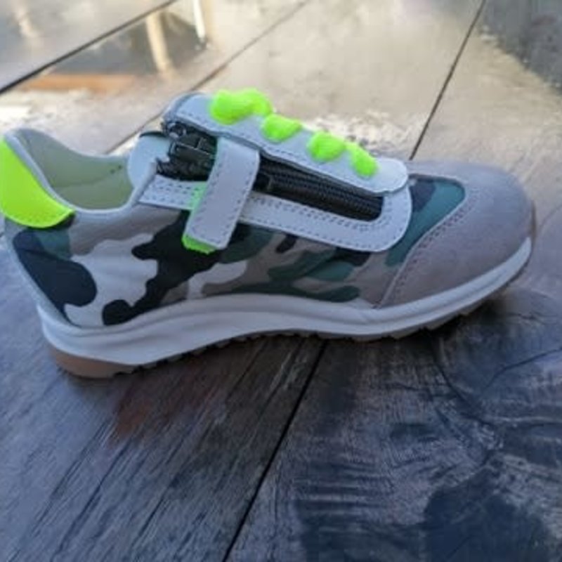 Sneaker grijs fluo bliksem