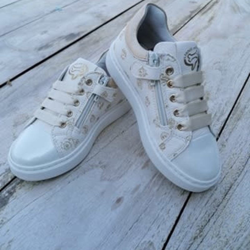 Sneaker roosjes beige - goud