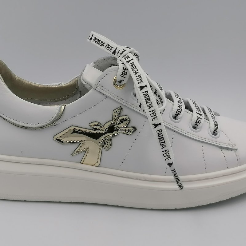 Sneaker wit -goud-zwart