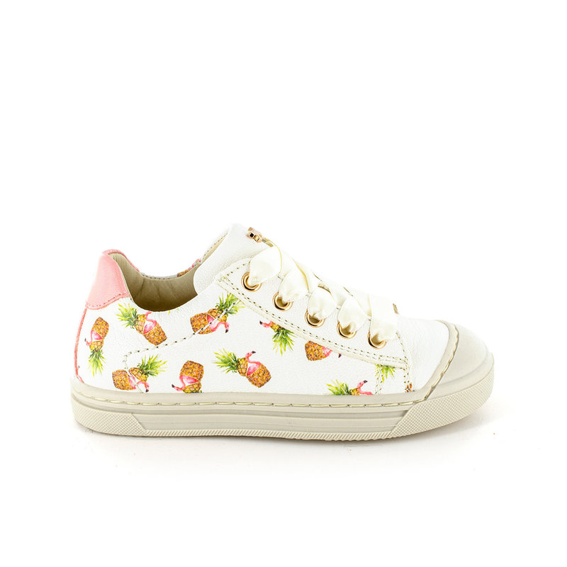 Ananas-flamingo wit laag model