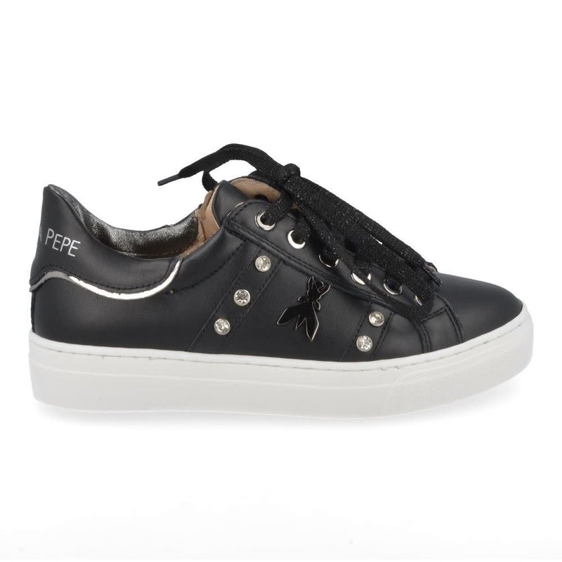 Patrizia Pépé sneaker laag zwart leder