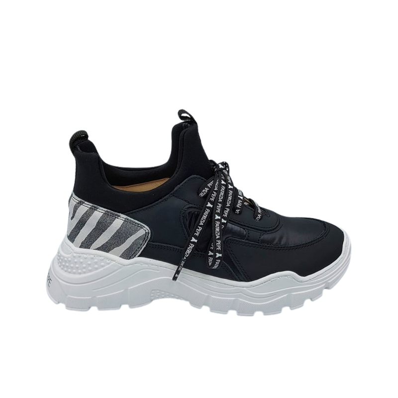 Patrizia Pépé sneaker zwart hoge zool
