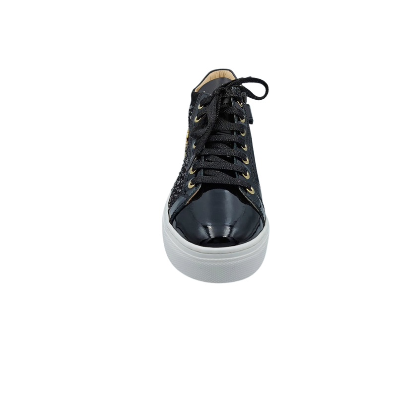 Patrizia Pépé hoge sneaker zwart lakleer