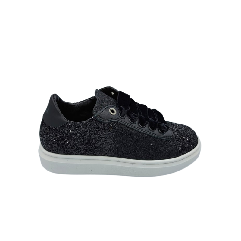 Sneaker glitter zwart