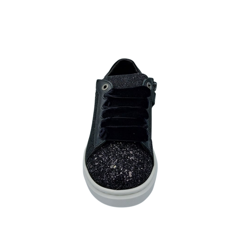 Sneaker glitter zwart