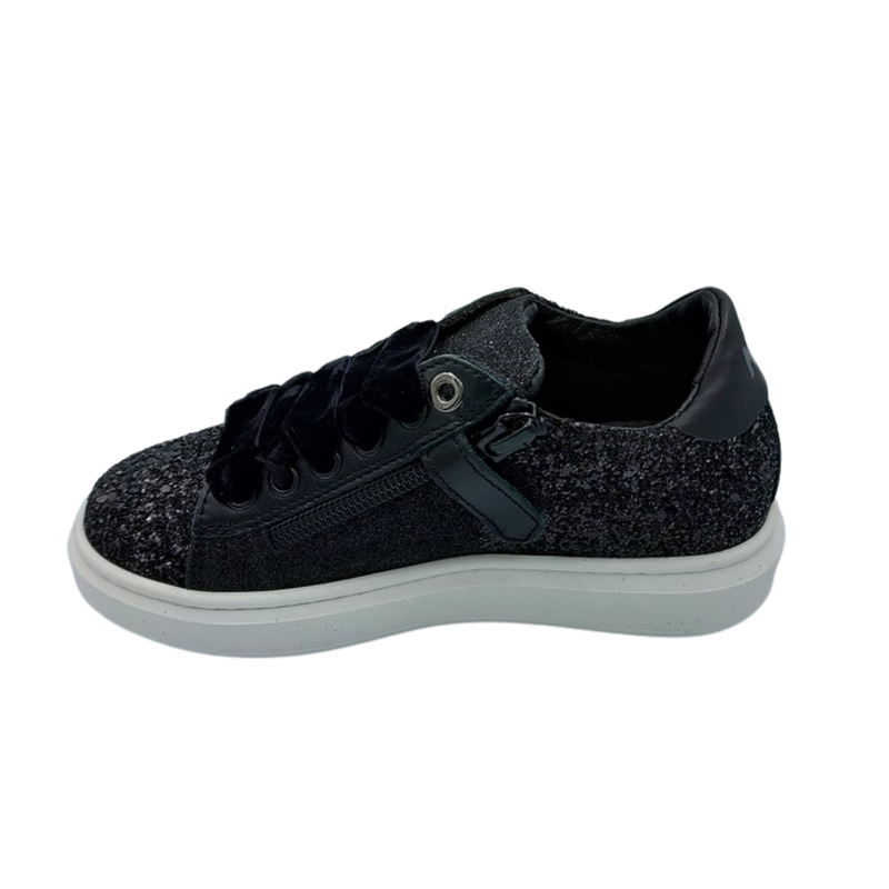 Sneaker glitter zwart