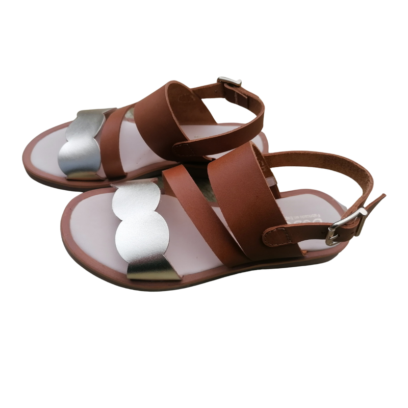 Sandaal cognac - champagnekleur