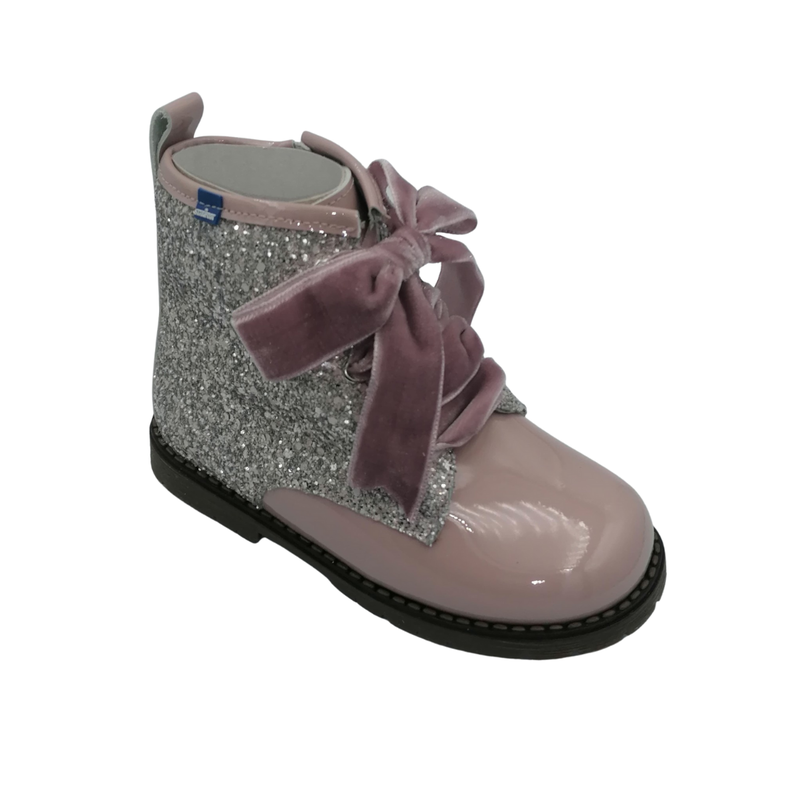 Enkellaars glitter roze