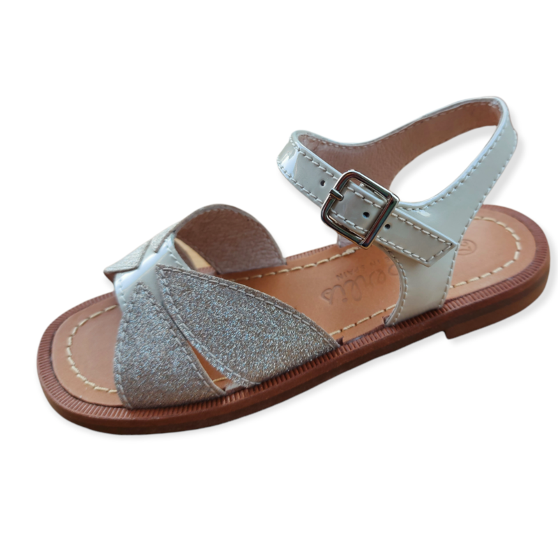 Sandaal charol pearl offwhite