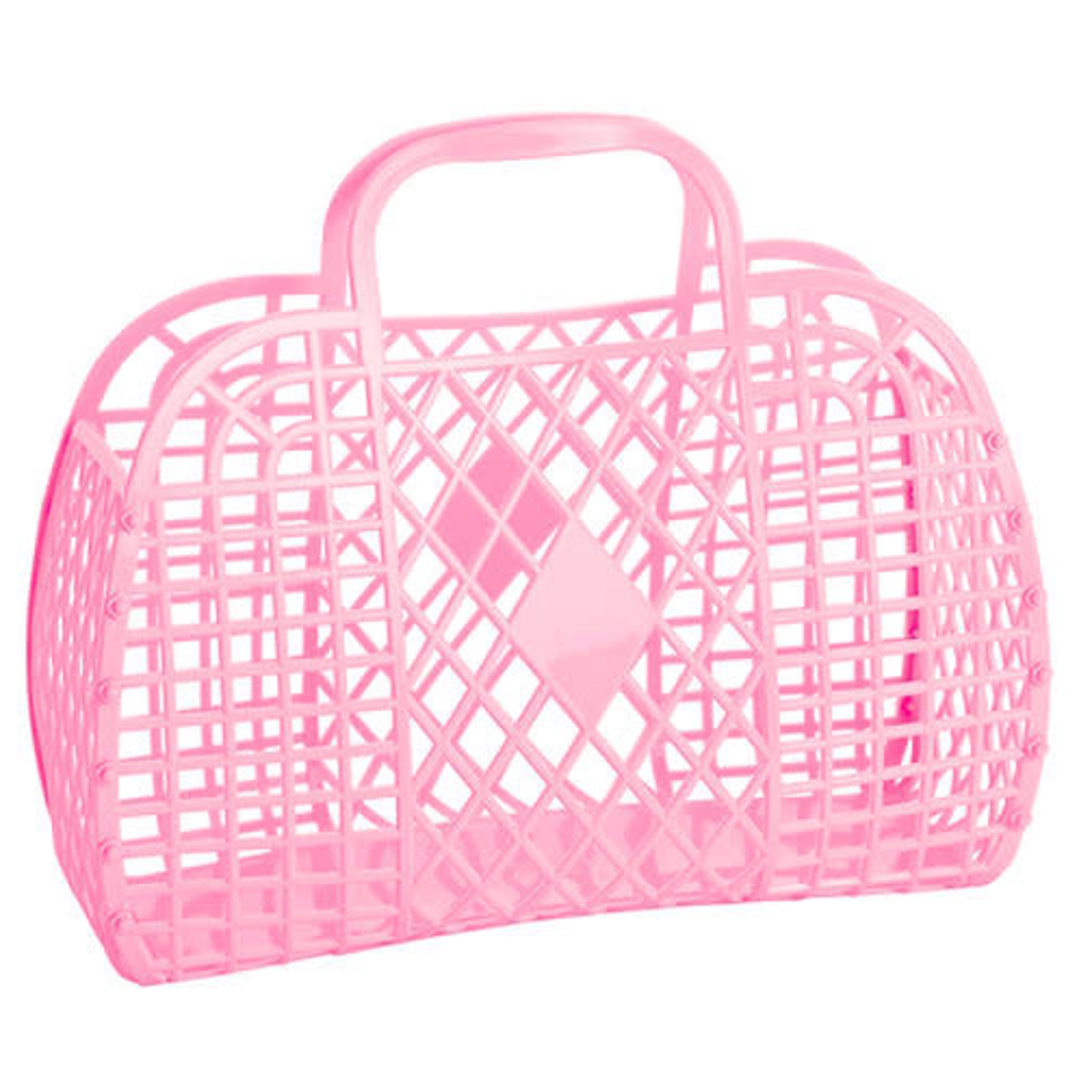 Sunjellies Sunjellies Retro Basket Large Bubblegum Pink